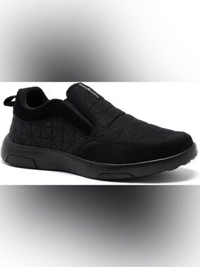 OrthoComfoot Mens Orthopedic Walking Shoes with Arch Support BLACK Size 9.5